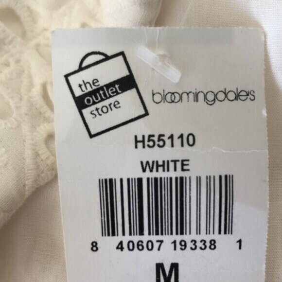 Hagel Eyelet Cold-Shoulder Swing Dress White Sz.10 - Picture 15 of 16